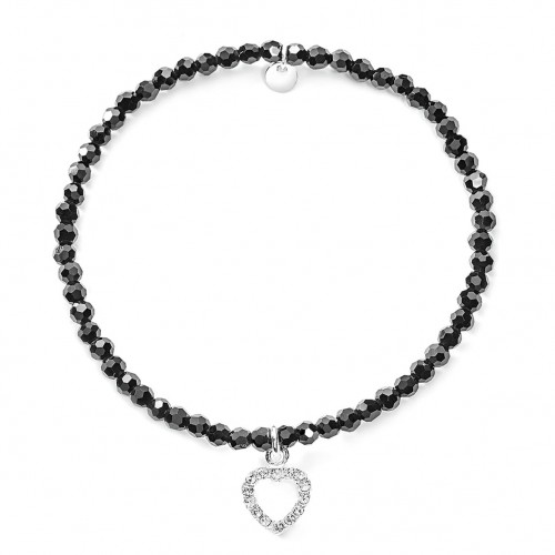 Herz-Armband mit Glasperlen