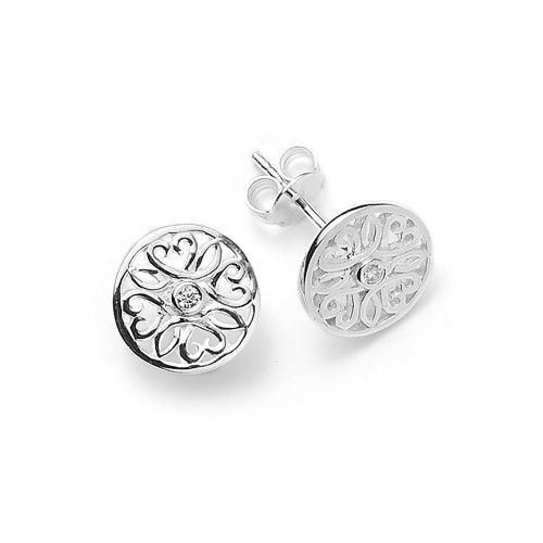 Ohrstecker mit Zirkonikastein Ornament