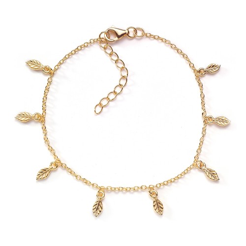 Armband mit Blättern by Anahita Rehbein | 585 Echtgold