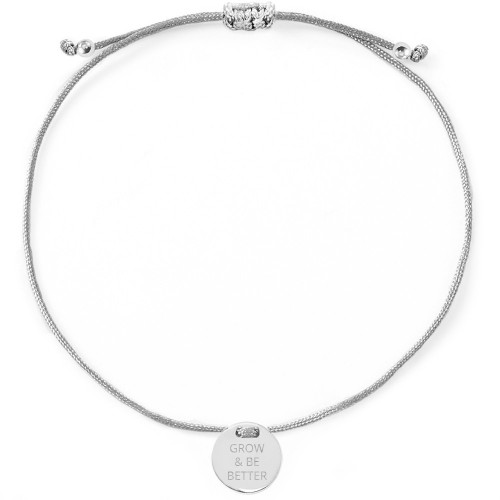 Armband "grow and be better" mit Rückseitengravur - 925 Sterlingsilber