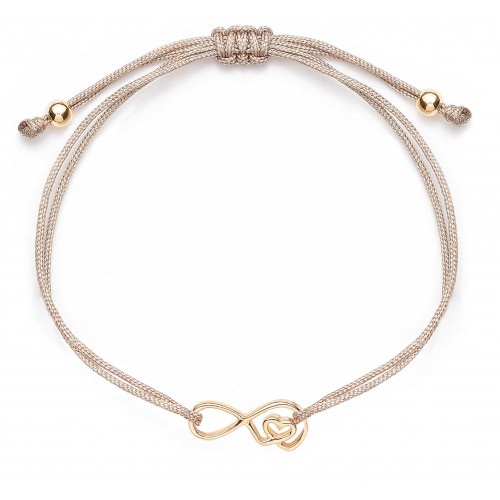 Muttertagsgeschenk - Stoffarmband "für immer Liebe" - 925 Sterlingsilber