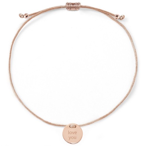Armband "love you" mit Rückseitengravur - 925 Sterlingsilber