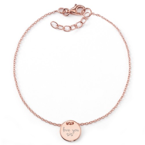 Schwestern-Armband "Love you sis" | 925 Sterlingsilber
