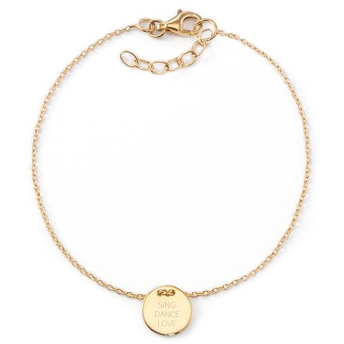 Armband "SING DANCE LOVE" mit Rückseitengravur | 925 Sterlingsilber