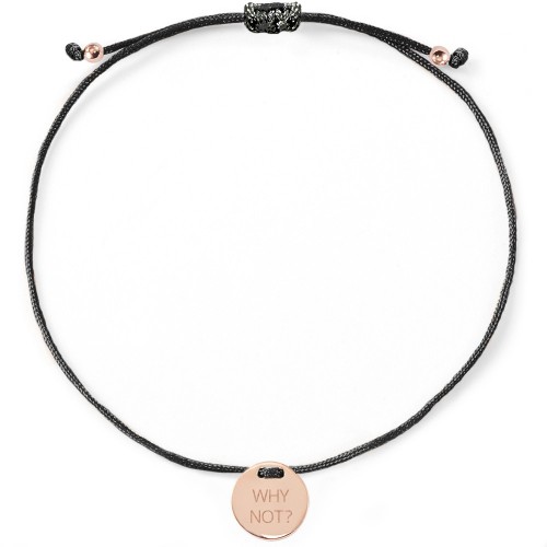 Armband "WHY NOT?" mit Rückseitengravur - 925 Sterlingsilber