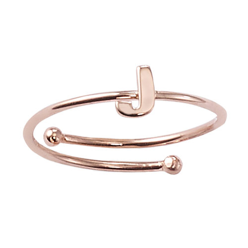 Ring mit Buchstabe "J" - 925 Sterlingsilber