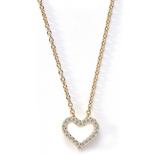 Herz-Choker Touch of Love mit Zirkonia by Ellen Eiselin - 925 Sterlingsilber