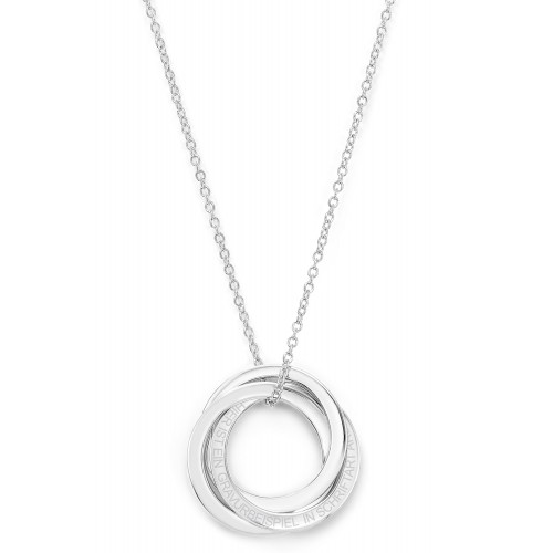 Gravierbare Kette mit drei Ringen 