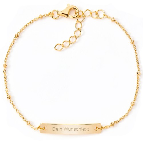 Gravurarmband mit Kugelkette 
