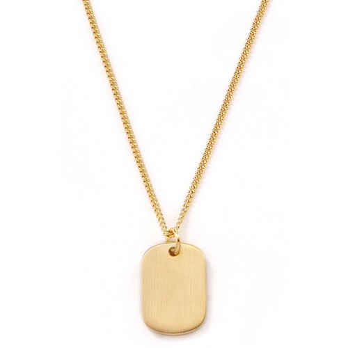 Gravierbare Dog-Tag Halskette Feminine - 925 Sterlingsilber