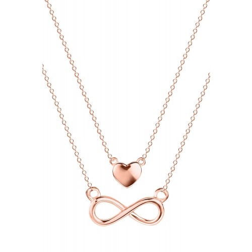 Halskette Double Chain Infinity-Love - 925 Sterlingsilber