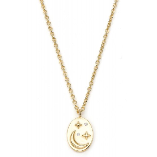 Halskette Luna mit Zirkonia - 925 Sterlingsilber