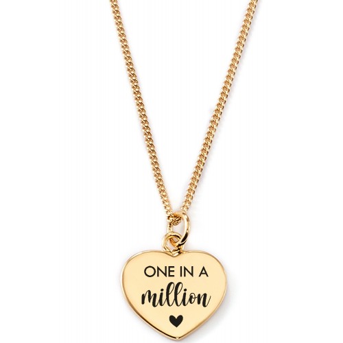 Gravierbare Herzkette One in a Million
