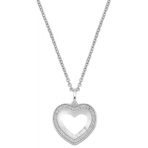 Herzkette Love & Sparkle mit Zirkonia - 925 Sterlingsilber