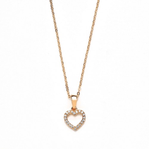 Muttertagsgeschenk - Herzkette Zirkonia - 925 Sterlingsilber