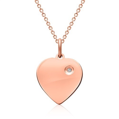 Muttertagsgeschenk - Herzkette mit Zirkonia - 925 Sterlingsilber