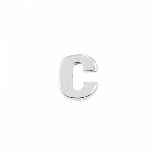 Ohrstecker "C" | einzeln, 925 Sterlingsilber
