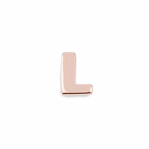 Ohrstecker "L" | einzeln - 925 Sterlingsilber