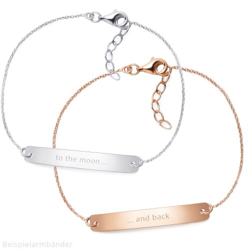 Partnerarmbänder I individuell gravierbar