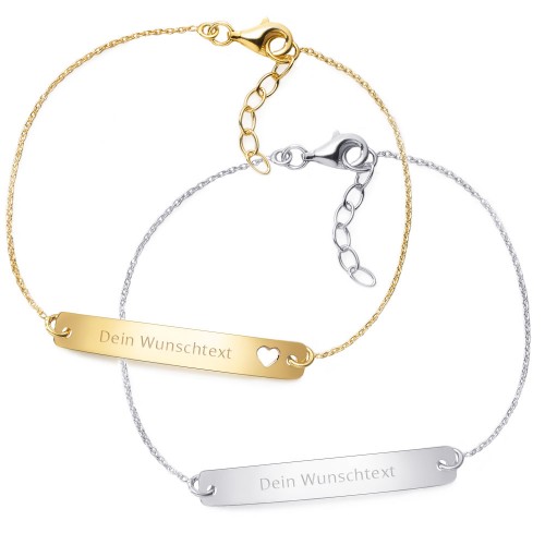 Partnerarmbänder "For Two" | individuell gravierbar