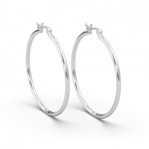 AMOONIC Hoops Creolen "Ella" 40 mm Kreolen mit stabilen Gelenkverschluss - Small