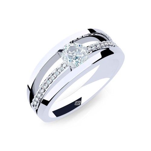 Verlobungsring Aphrodite mit Zirkonia - 925 Sterlingsilber