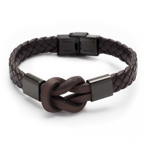 Lederarmband "Kreuzknoten"