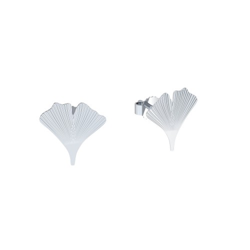 AMOONIC Ohrstecker "Flowerly Parts" Ginkgo Blatt Ohrringe 