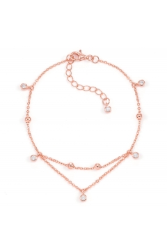 Armband Double Chain mit Zirkonia - 925 Sterlingsilber