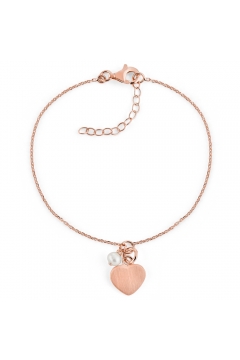 Herz-Armband Frosty Heart mit Süßwasserperle - 925 Sterlingsilber