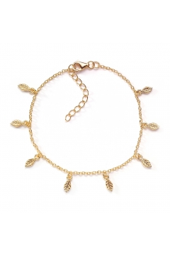 Armband mit Blättern by Anahita Rehbein | 585 Echtgold