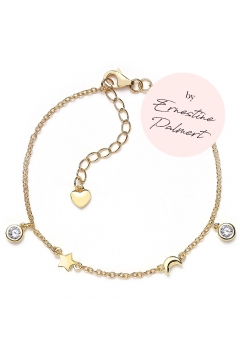 Armband Stern, Mond & Herz by Ernestine Palmert - 925 Sterlingsilber