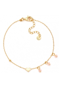 Herzarmband Rose Drops mit Zirkonia - 925 Sterlingsilber