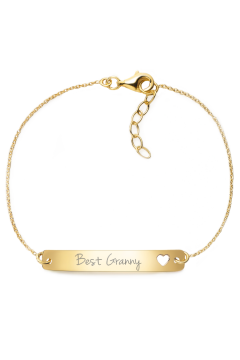 Armband mit Gravur "Best Granny" - 925 Sterlingsilber | gravierbar