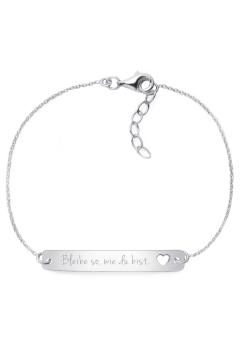 Armband mit Gravur "Bleibe so, wie du bist" - 925 Sterlingsilber