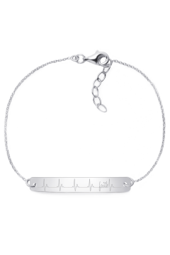 Armband Herzschlag "Faith" - 925 Sterlingsilber