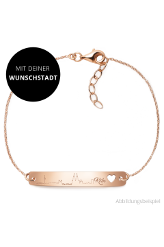 Armband mit Silhouette "Wunschstadt" | 925 Sterlingsilber