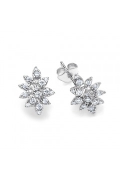 Ohrring Zirkoniablatt - 925 Sterlingsilber