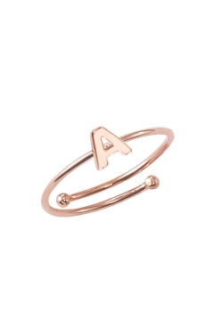 Ring mit Buchstabe "A" - 925 Sterlingsilber