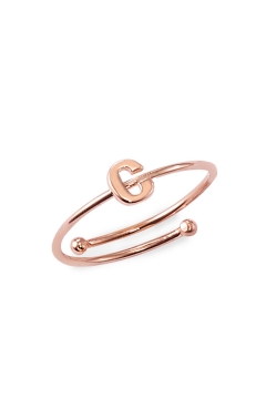 Ring mit Buchstabe "C" - 925 Sterlingsilber
