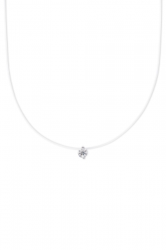 Choker Brilliance mit schwebendem Zirkoniastein - 925 Sterlingsilber