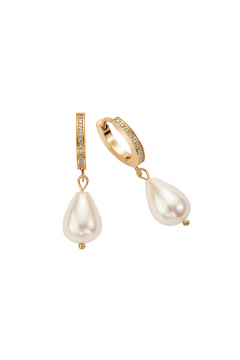 Creolen mit Perle und Zirkonia Grafecul Pearl