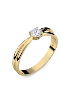 AMOONIC Echtgoldring "Delighted" Verlobungsring aus Echtgold 333 mit Zirkonia Stein