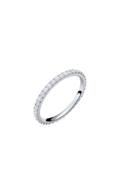 AMOONIC Verlobungsring "Memory" funkelnder Memoryring mit  38 Zirkonia Steinen