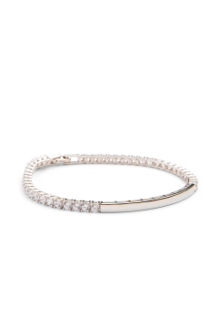 AMOONIC Tennisarmband "Serena" mit Zirkonia - gravierbares Identarmband