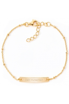 Gravurarmband mit Kugelkette 