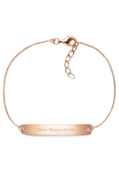 Armband mit Gravurplatte - individuell gravierbar - 925 Sterlingsilber