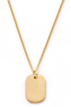 Gravierbare Dog-Tag Halskette Feminine - 925 Sterlingsilber