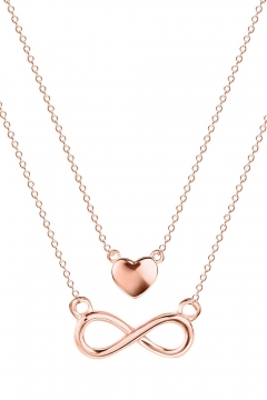Halskette Double Chain Infinity-Love - 925 Sterlingsilber