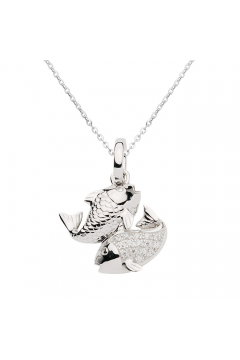 Sternzeichen-Kette Fische | 925 Sterlingsilber mit Zirkonia 